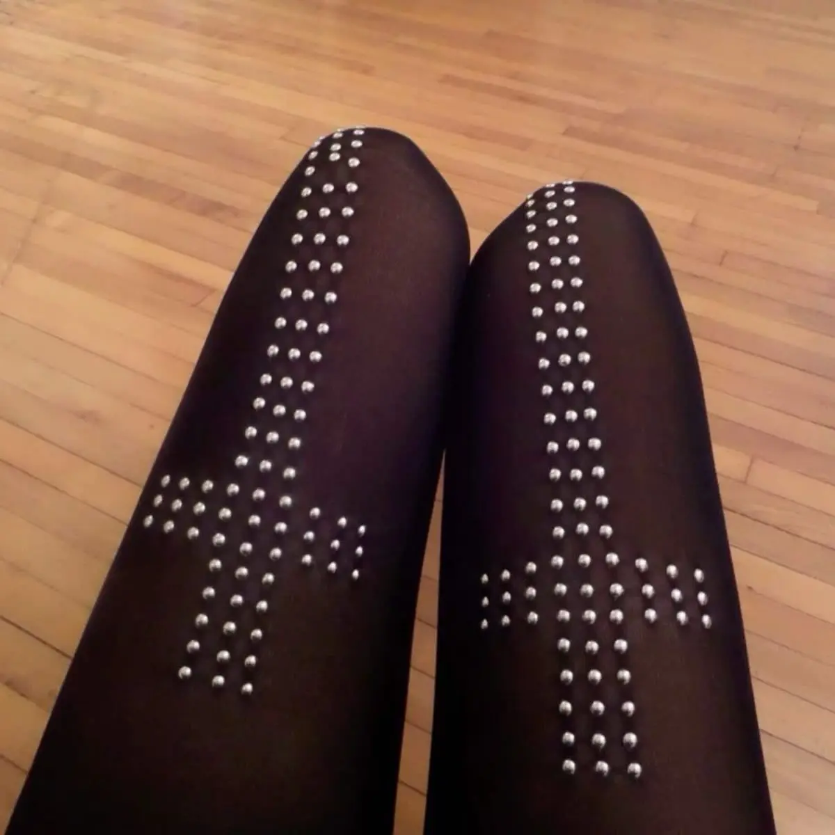 Y2K Hot Diamond Pantyhose Women Retro Cross Elastic Street Casual Tight Pants Socks