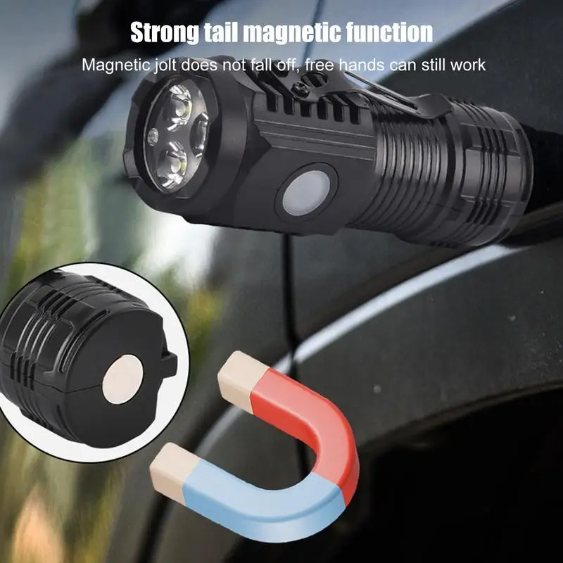 

Magnetic LED Flashlight Waterproof Powerful Handheld Bright Multi-functional Small Pen Clip Pocket Light High Lumens Torch Light