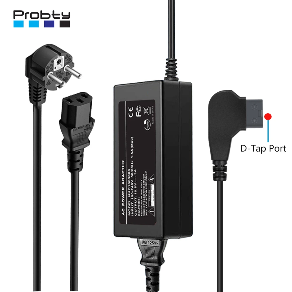 D-Type Charger with D Tap Cable for Sony BP-U65, BP-U68,V Mount Battery, V Lock Battery, Sony HDW-800P PDW-850 DSR-650P PDW-680