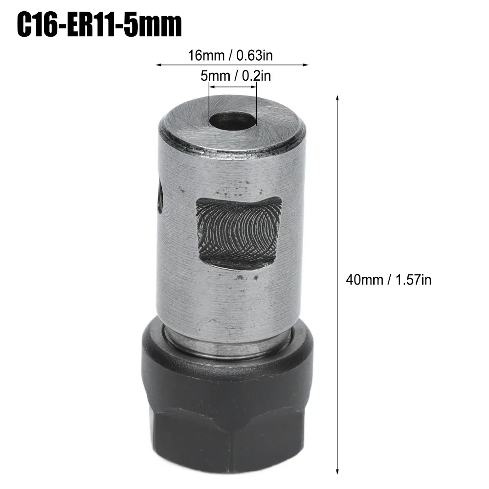 5mm Hole Diameter Collet Chuck Holder ER11 Deep Hole Machining Spindle Extension Rod Alloy Steel Precision Milling