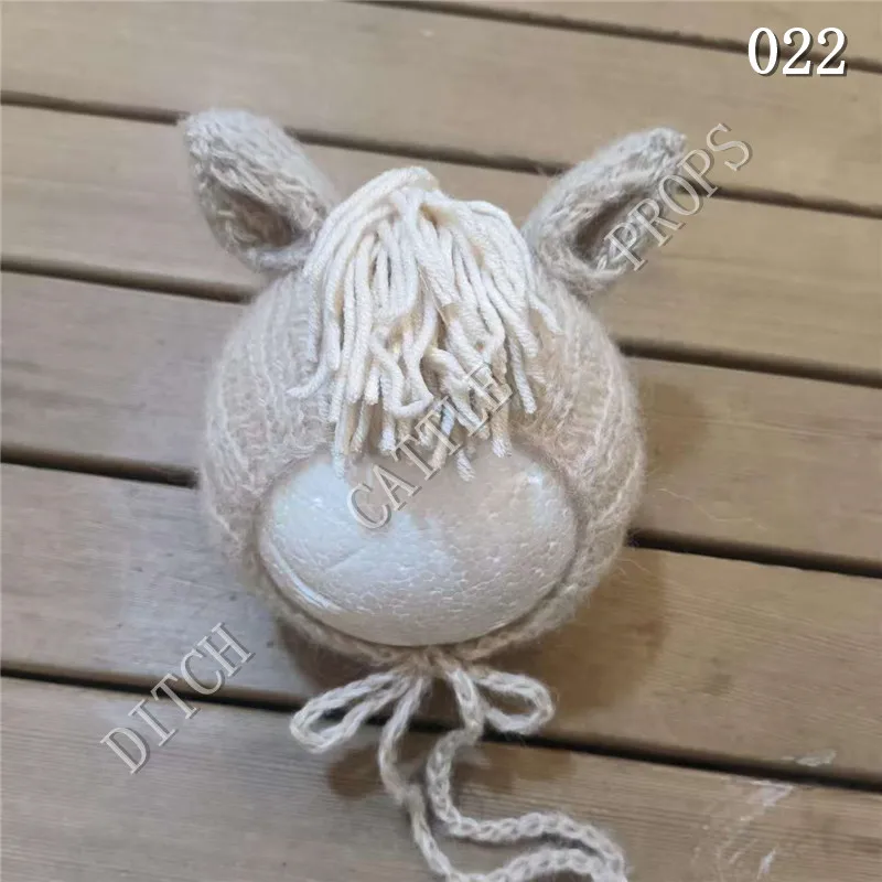 Newborn Photography Props Mohair Horse Styling Hat Studio Clothing
