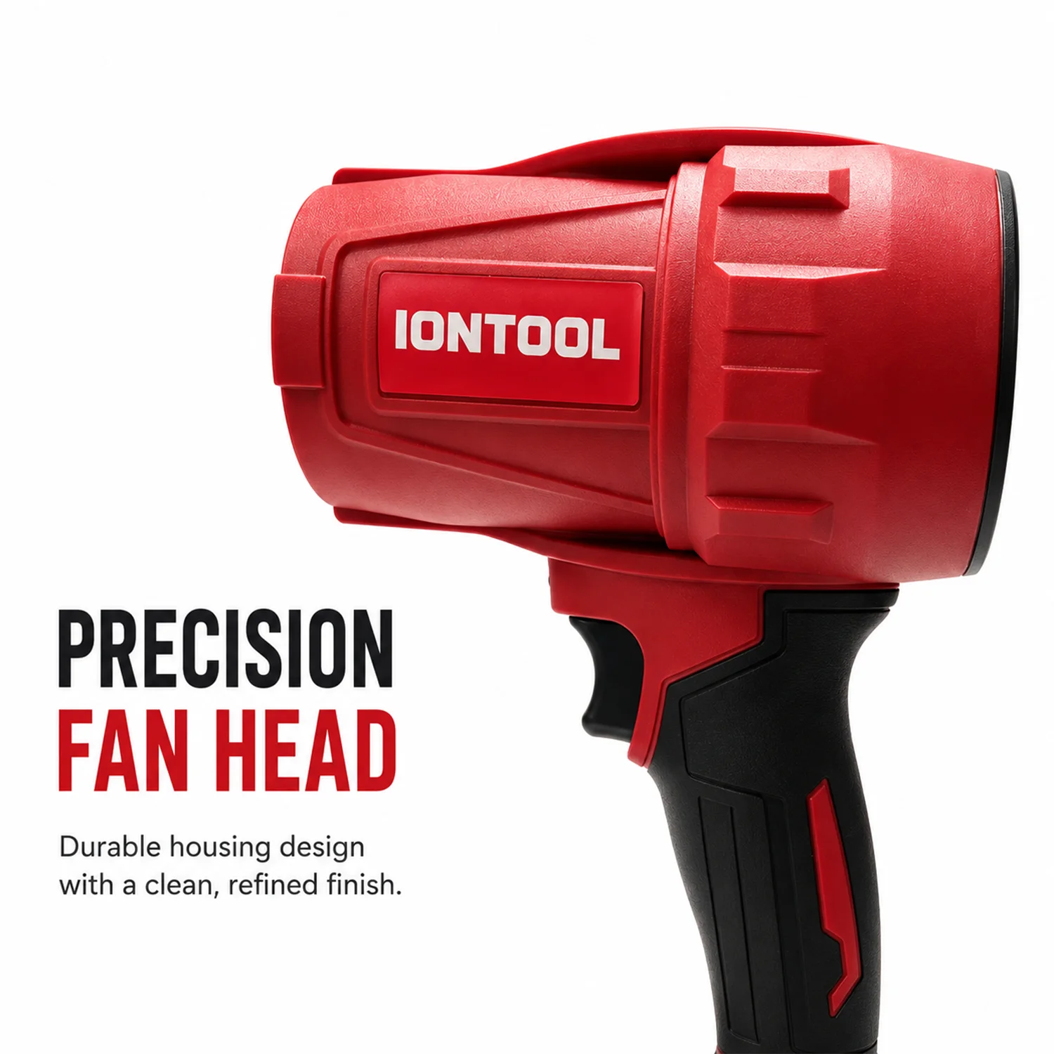 IONTOOL Durable Red Cordless Blower 18Volt For Pathway Leaves and Twigs Removal Courtyard Dust and Sand Blowing Power Tool