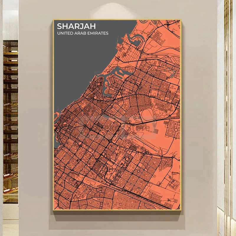 Arab Region Dubai Amman Cairo Sharjah Abu Dhabi Petra Travel Poster and Prints Canvas Painting Wall Art Pictures Home Room Decor