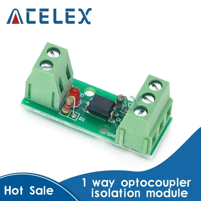 1 Channel Way Optocoupler Isolation Module PC817 EL817 3V-5V 12V 24V Photoelectric Isolator Rail Holder PLC Drive Motor Board