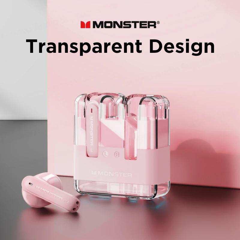 Monster XKT12 TWS Bluetooth 5.3 Headset AI Intelligent Talking Noise Canceling Earbuds HIFI Quality Gaming Music Headphones
