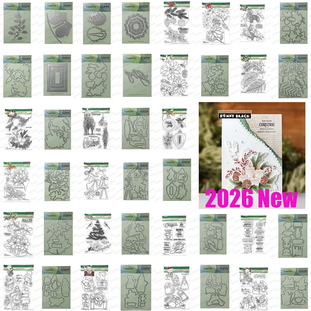 Weihnachtsdekoration 2026 Neue Metallstanzformen Klare Stempel Grußkarte DIY Handgemachtes Scrapbooking Prägedekoration