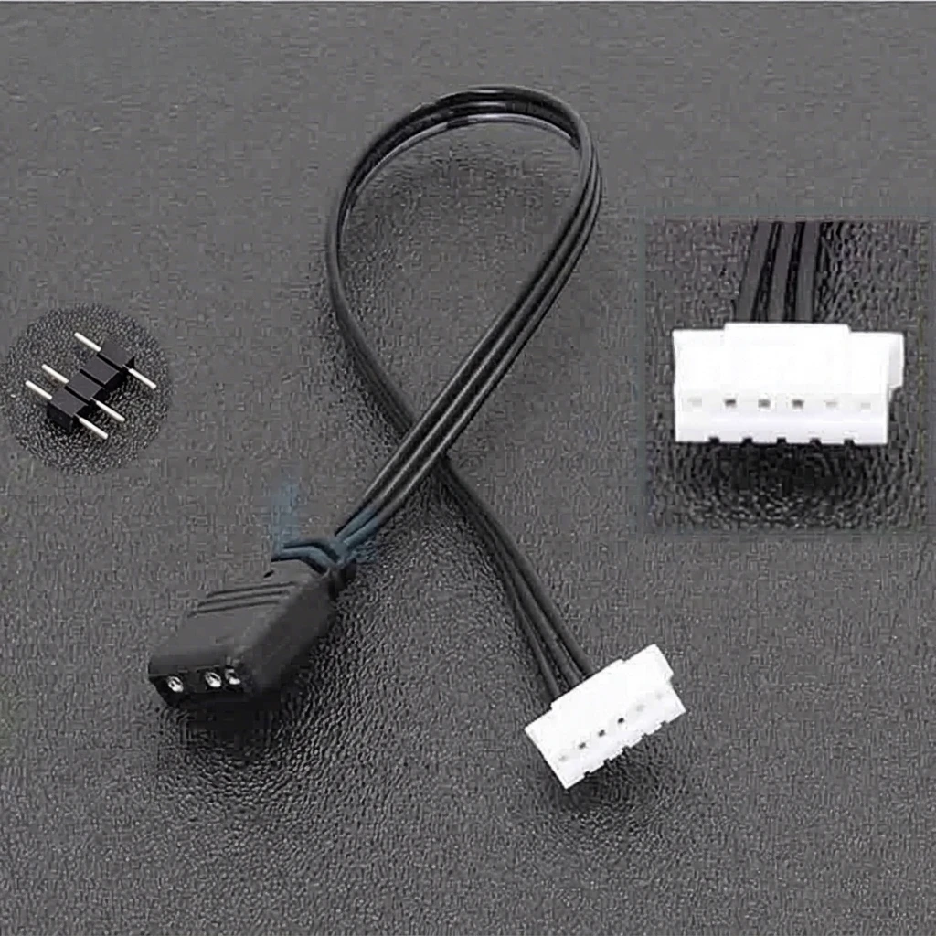 New Motherboard ARGB Light Adapter Cable Compatible with ASUS MSI AURA Motherboard Sync AURA Lighting 5V 3P to Mini 6Pin 4Pin