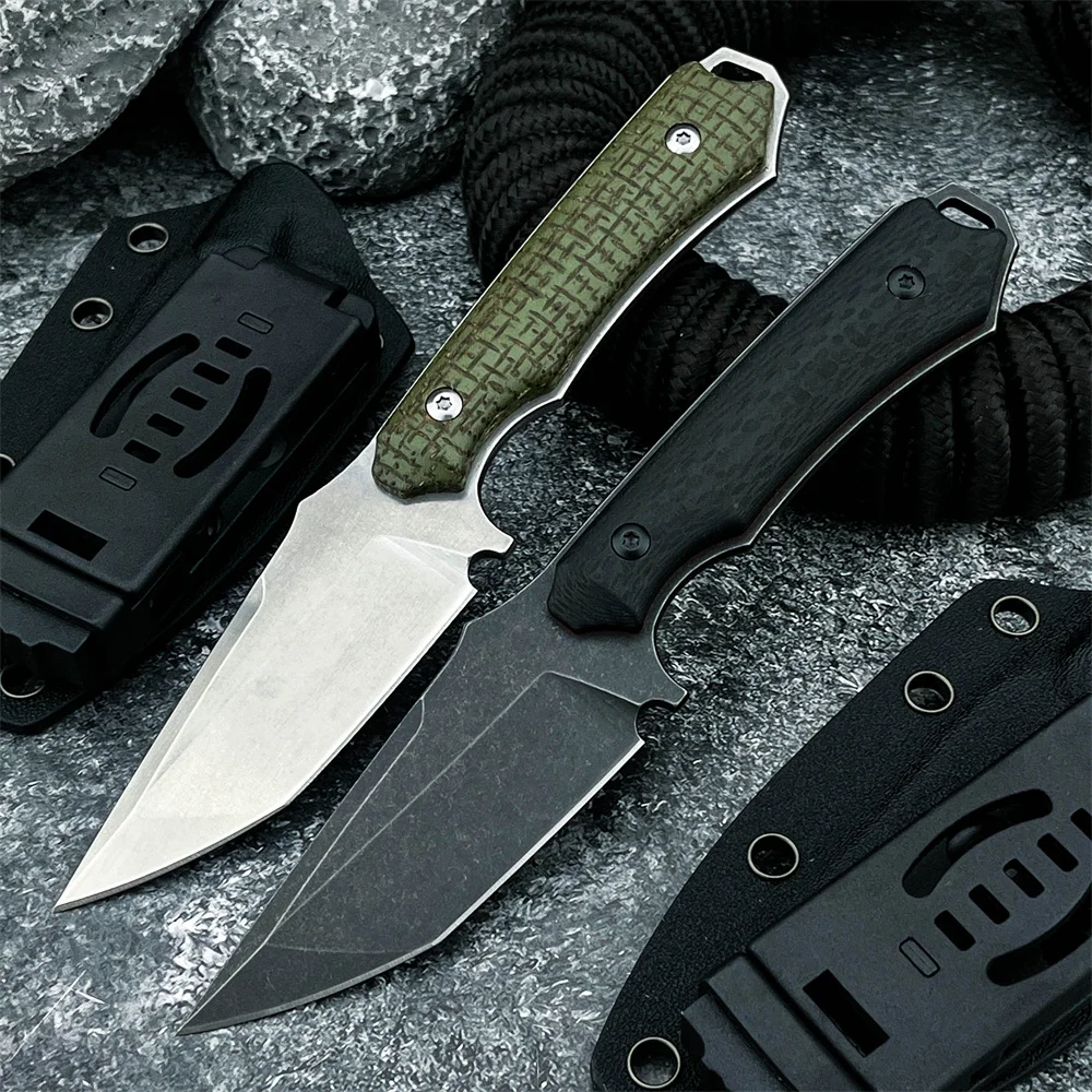 

Тактический нож Full Tang EDC для улицы с фиксированным лезвием 8CR13MOV, нож с фиксированным лезвием G10, ручка с ножнами, универсальный инструмент для кемпинга и охоты