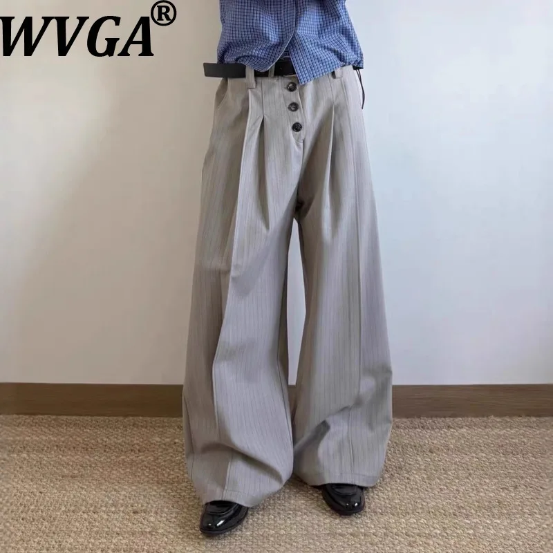 WVGA ربيع الخريف جديد الرجال المد النمط الأمريكي ألف خط مطوي مخطط المتخصصة شيك عادية مستقيم دعوى السراويل واسعة الساق Ins W17290