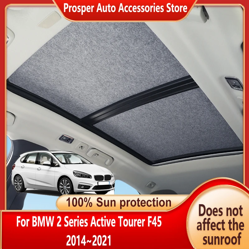 Car Panoramic Sunroof Insulation Roof Visor For BMW 2 Series Active Tourer 2014~2021 Protection Adsorption Sky Curtain Sunshade