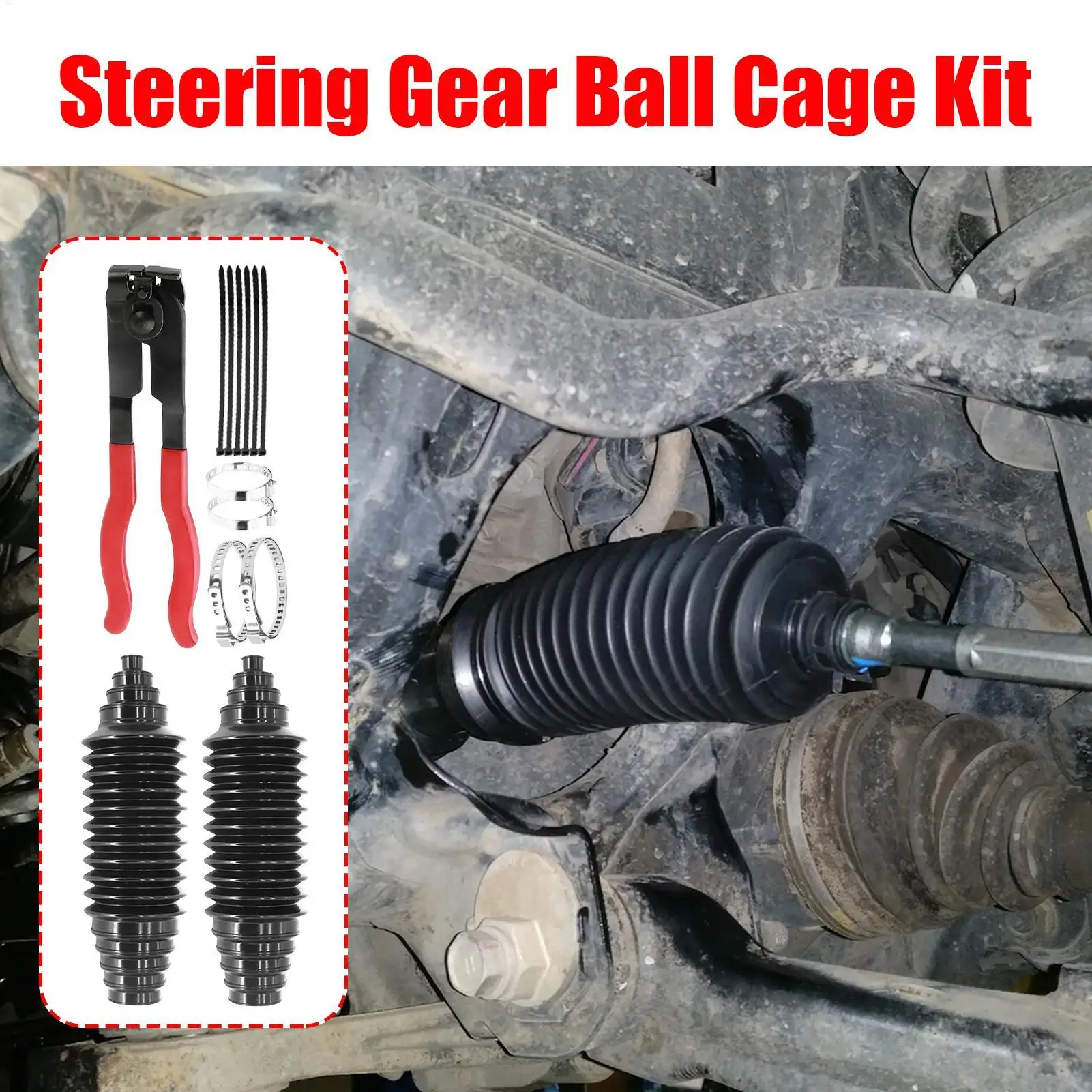 Rack And Tie Rod Boots 2 Pieces Universal Dustproof Auto Accessories Steering Rod Cover For SUV RV Vehicle Winter Cold Weather