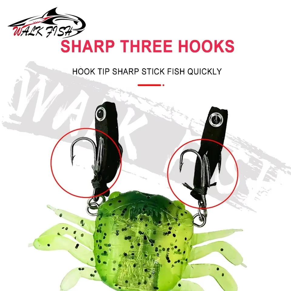 Walk Fish Señuelo silicona para cangrejo – Hundible calamar trucha - imagen 5