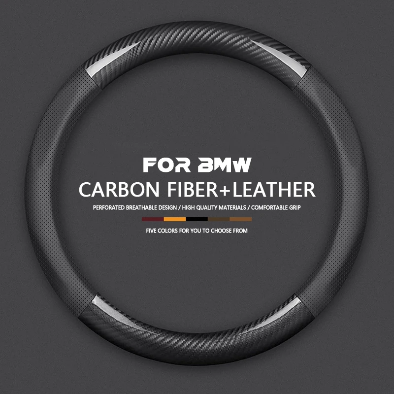 

For BMW 1 3 4 5 7 Series E46 E39 E60 E90 E91 E36 E87 F10 F20 F30 X1 X2 X3 X4 X5 X6 X7 Car Anti-slip Leather Steering Wheel Cover