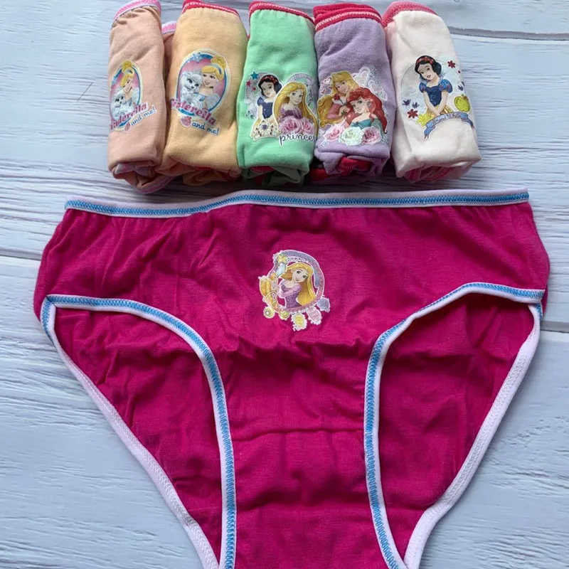 6pcs/set New Anime Disney Children Underwear Kawaii Frozen Elsa Princess Underpants Cartoon Minnie Girl Boy Briefs Kids Gifts