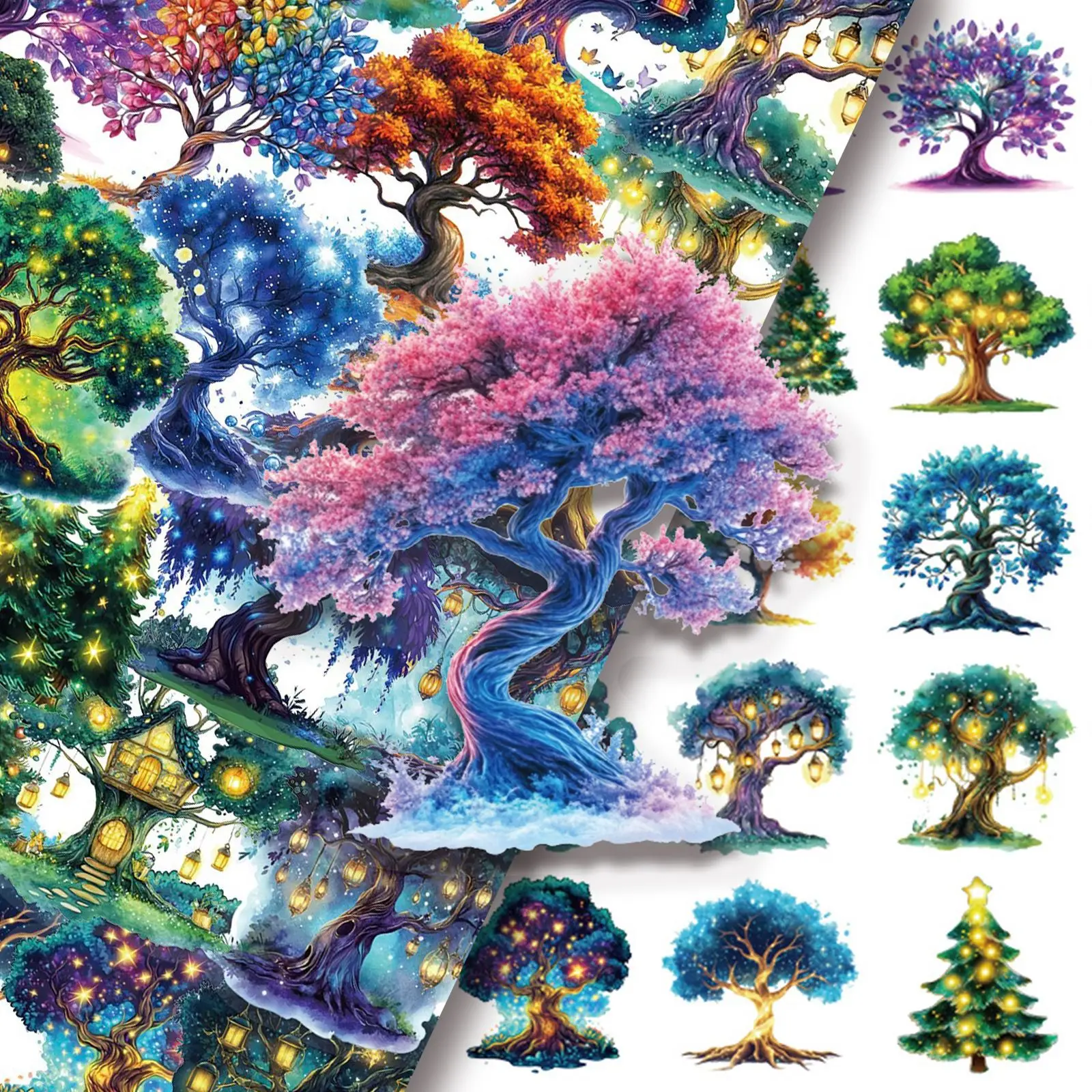 50 قطعة ملصقات الغابات السحرية ماجيك هاوس PET الإبداعية المتكلم جراب هاتف دفتر سكيت دراجة نارية ملصقات