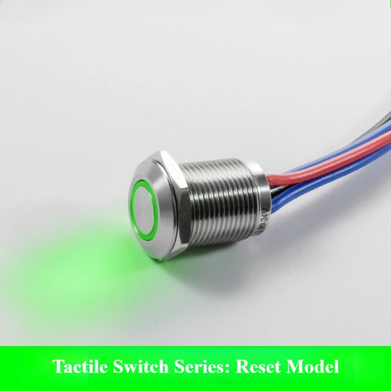 Waterproof Metal Push-Button Switches with Ultra-Short Travel: 12 Mm, 16 Mm, 19 Mm, 22 Mm (With Resin-Filled Base)