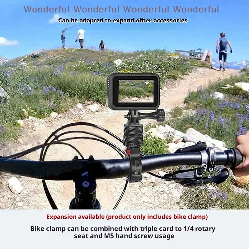 

1/4 Screw Mount Seatpost Clamp for Camera 12 11 Bike Accessories Motorcycle Bicycle Handlebar Clip Metal Bracket