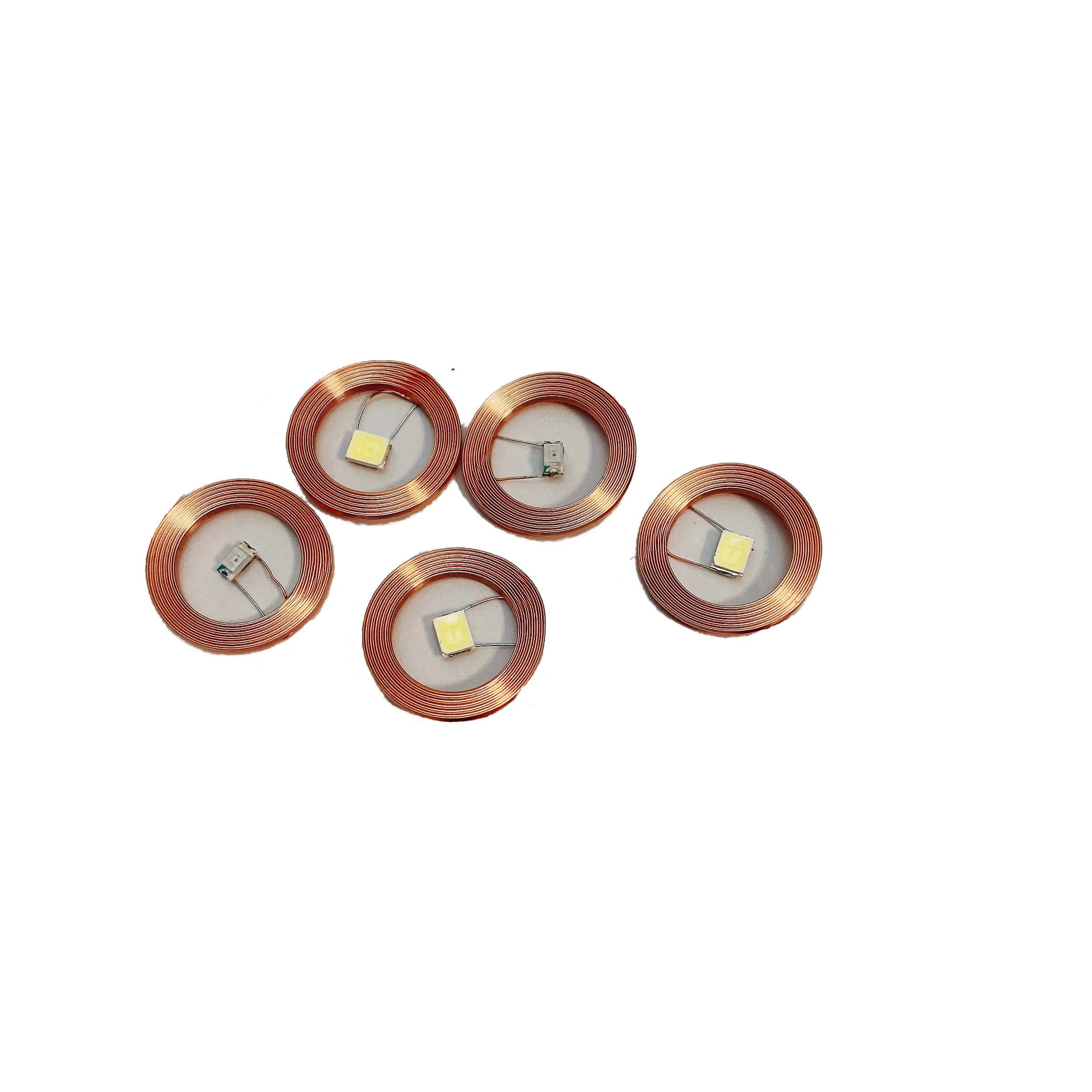 Taidacent 5 Pcs Induction Wireless LEDs and Coil High-Power Wireless Induction Lamp Bead Wiring-Free LED Lamp for Gundam Model