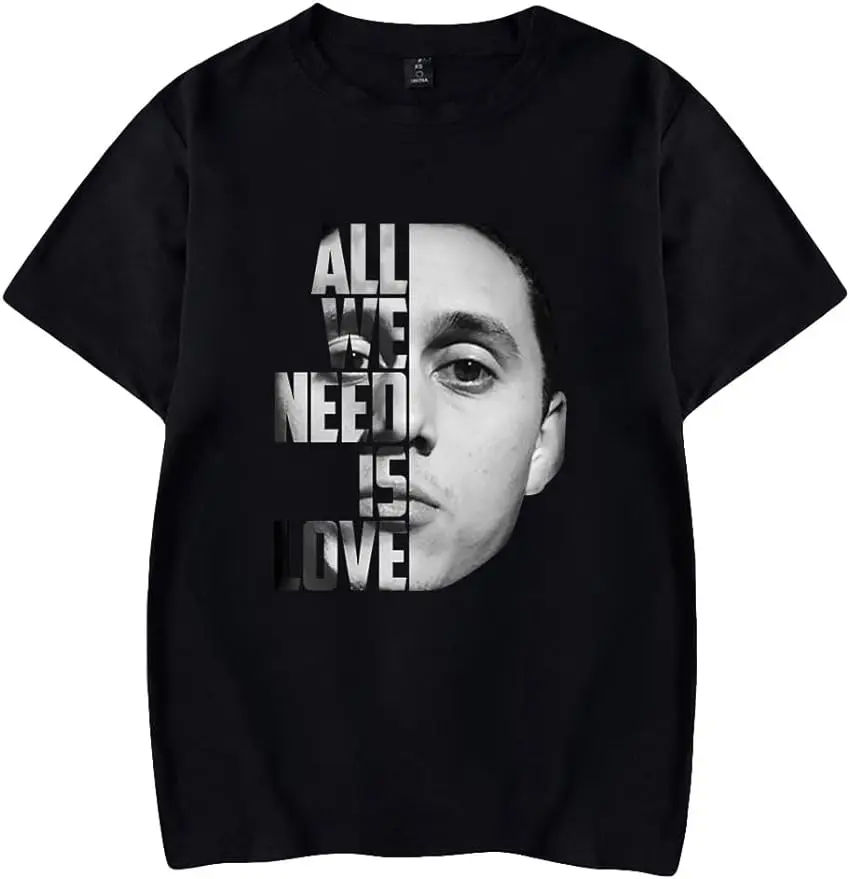 

Canserbero Apparel All we Need is Love Merch Tshirt Short Sleeve Crewneck Tshirt Men/Women Hip hop Tops