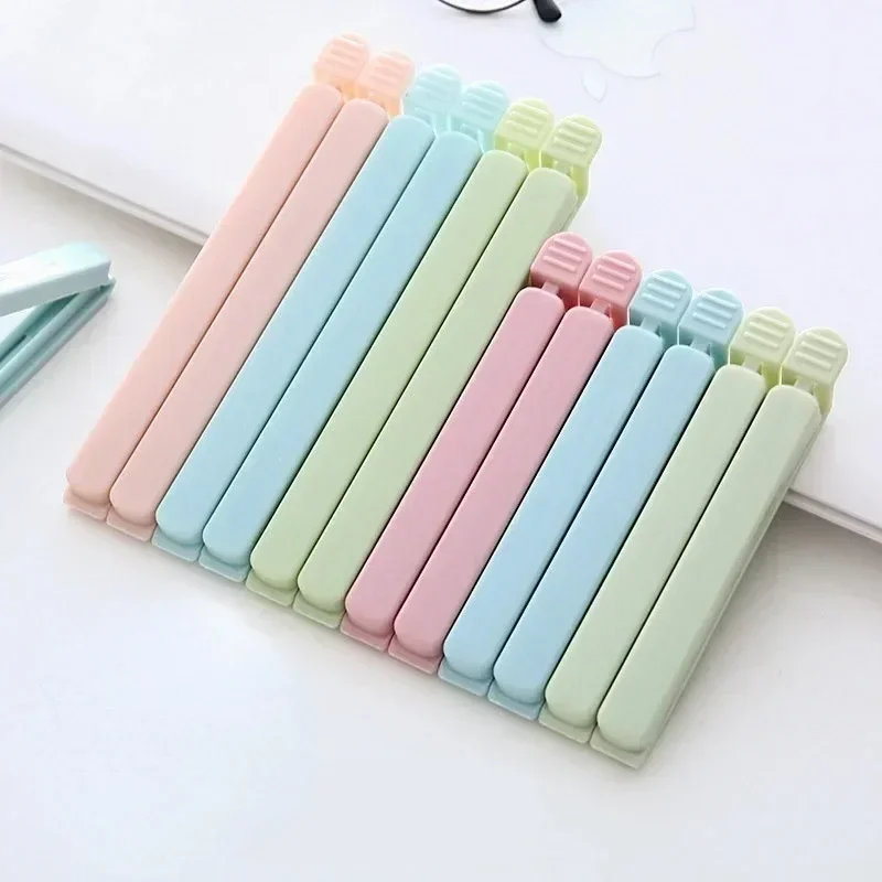 10 قطعة مقاطع حقيبة الغذاء وجبة خفيفة ختم Clip12/15.5 سنتيمتر المحمولة المطبخ تخزين اكسسوارات أداة مشبك مرن حزمة حقيبة المشبك 2025 #2