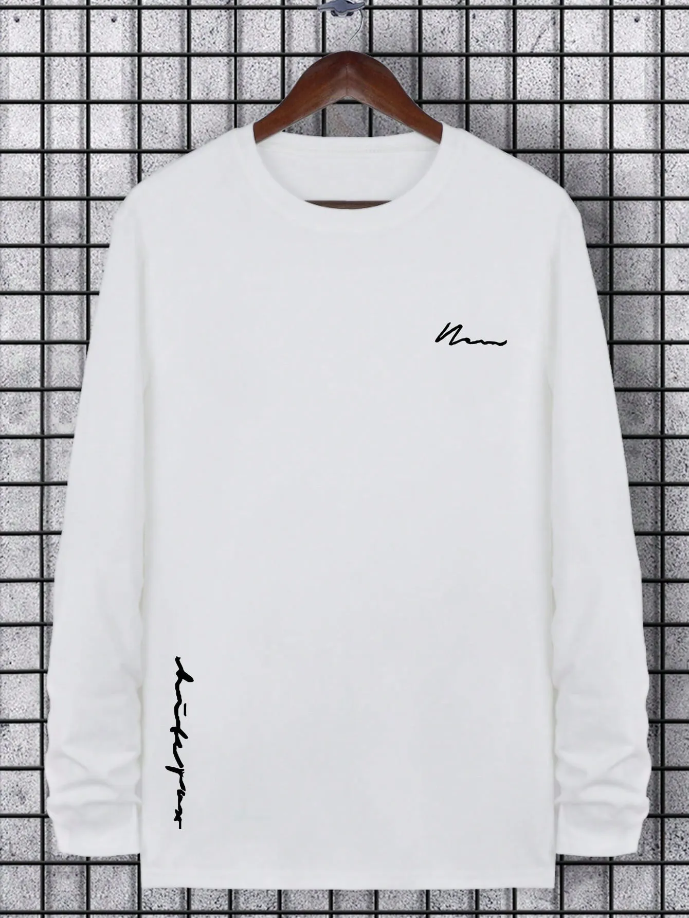 Das neue Herren-Langarm-T-Shirt für Frühling und Herbst 2025. ist lässig und bequem mit 3D-Buchstabenmusterdruck