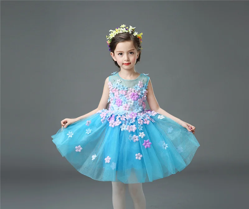 

Children's Strap Pants Performance Dress Girls' Cute Princess Pengpeng Yarn Skirt Kindergarten Chorus holographic