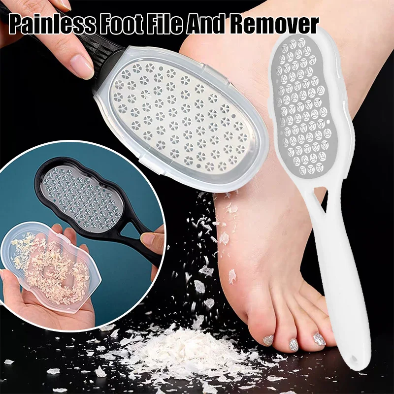 Professional Painless Foot File Stainless Steel And Remover With Splash Guard And Handle Suitable For Care Cracked Heels