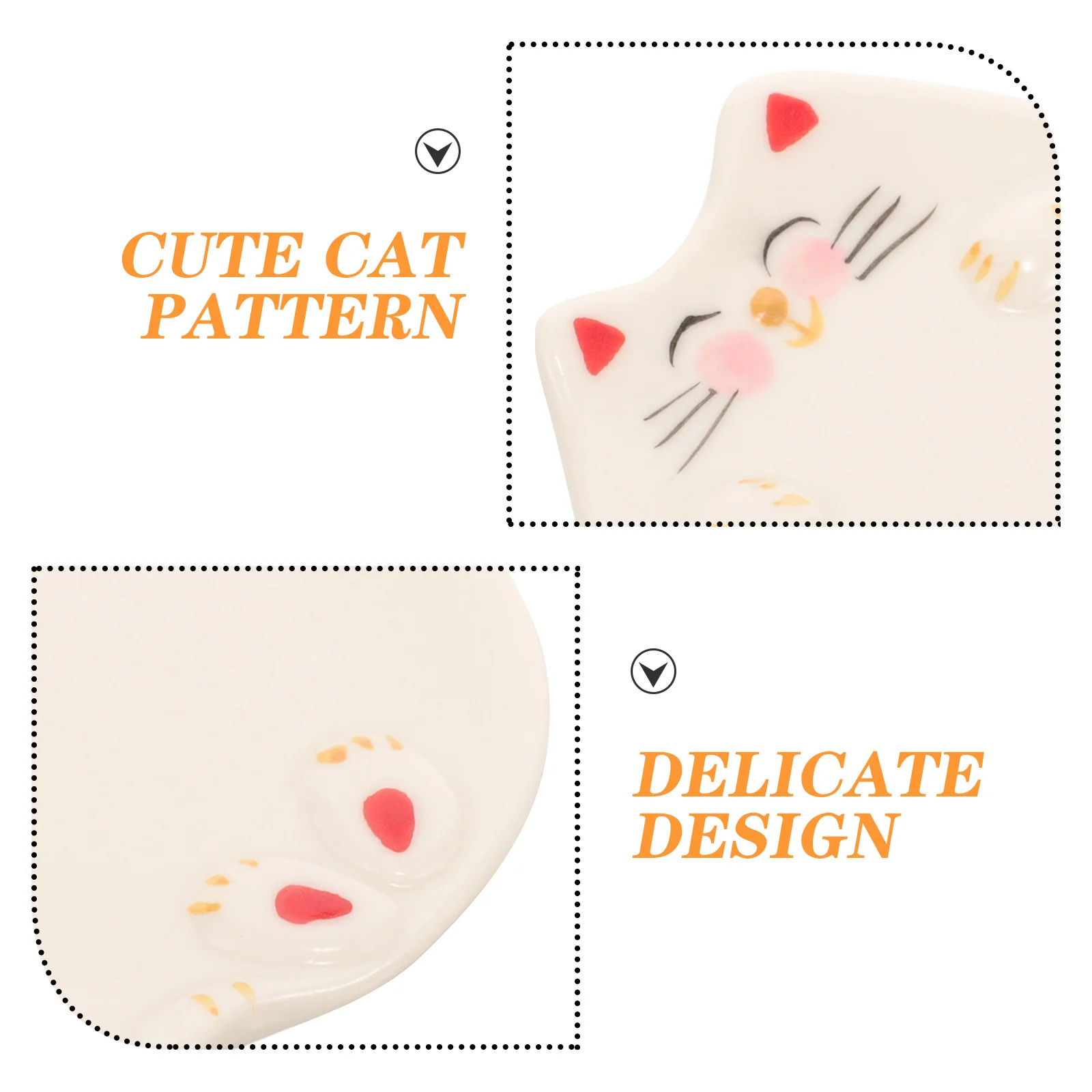 

Ceramic Palette Color Mixing Tray Cute Cat Pattern Artist Painting Palette for Manicure Watercolor Gouache Nail Art