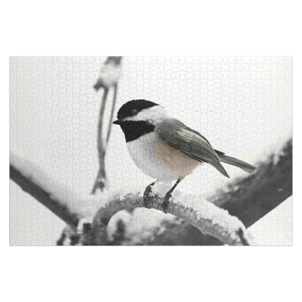 

Black Capped Chickadee Jigsaw Puzzle Wooden Name Custom Personalized Personalized Toy Wood Name Puzzle