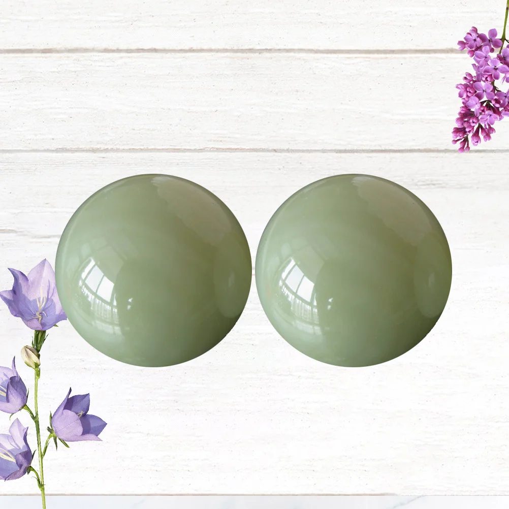 

1Set Natural White Afghan Jade Handballs Stress Relief Exercise Wrist Health Massage Balls Promote Muscle Movement Relax