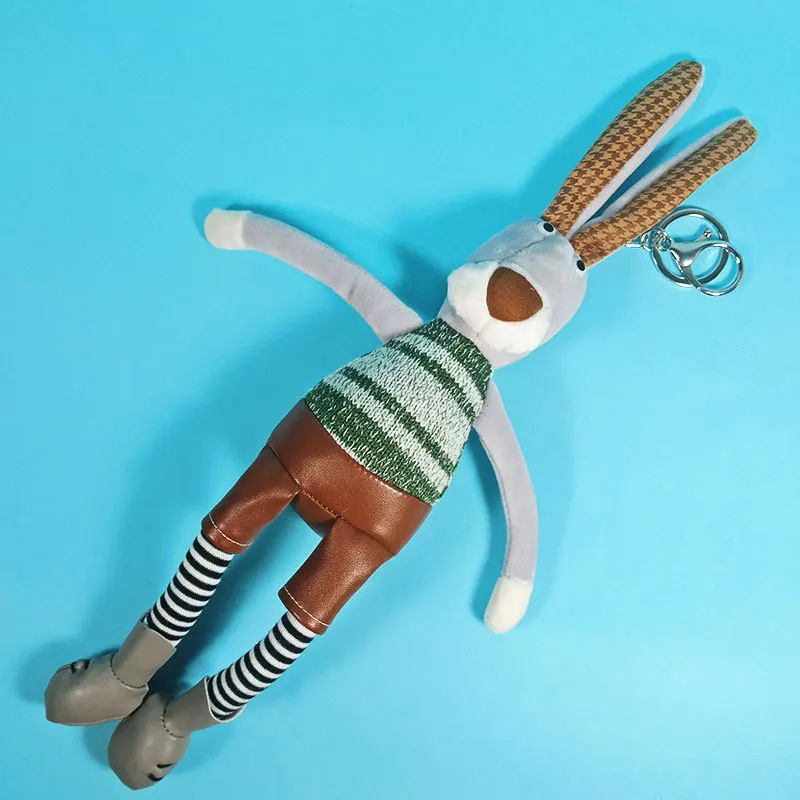 26 cm süßer Gentleman-Katze, Hase, Frosch, Plüsch-Schlüsselanhänger, Stofftier, Spielzeug-Anhänger, Rucksack-Anhänger für Jungen, Mädchen, Frauen, Neuheitsgeschenke