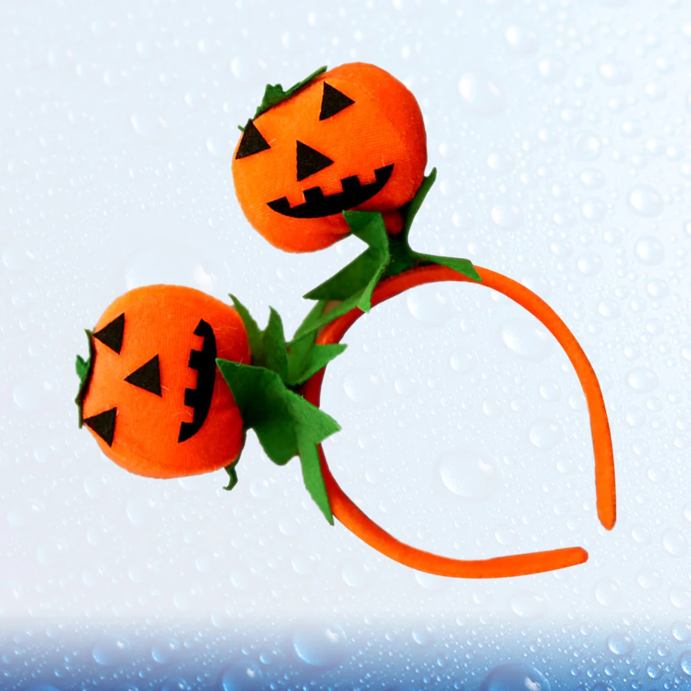 

Pumpkin Halloween Hair Band Flannelette Party Fancy Hairband For Women Orange Costume Accessory Selfie Gift Family Friends