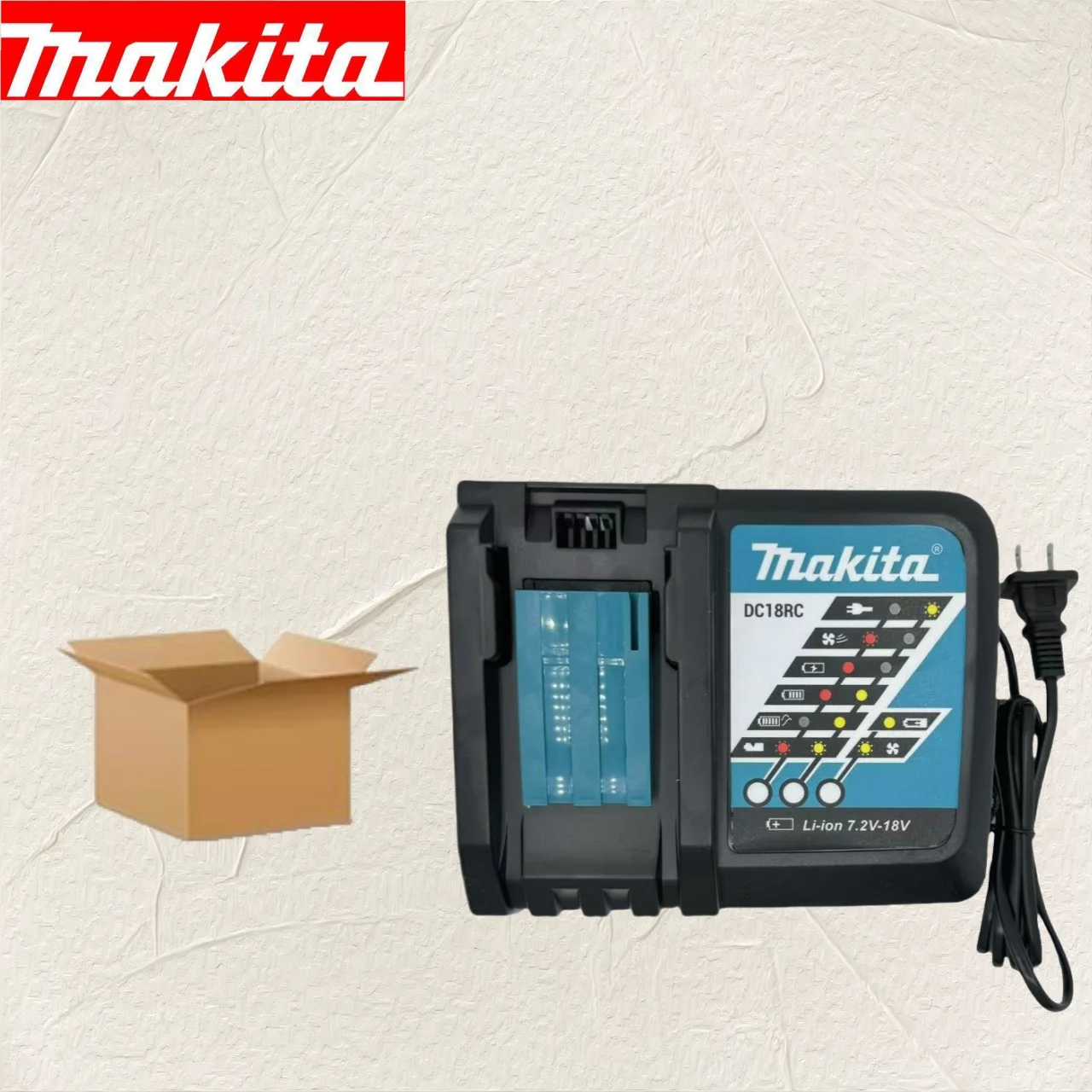 Makita DC18RC Li-ion Battery Charger With LED Display Battery Charger Suitable 18V Li-ion Battery Portable Fast Charger