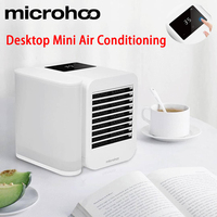 Microhoo 3 in1 Mini Air Conditioner Water Cooling Fan Touch Screen Timing Artic Cooler Humidifier Bladeless Air Conditioning Fan