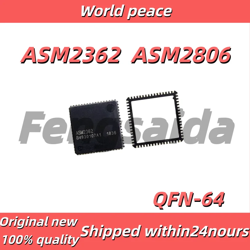 (1 unidad) 100% nuevo chipset original ASM2362 ASM 2362 ASM2806 ASM 2806 QFN64