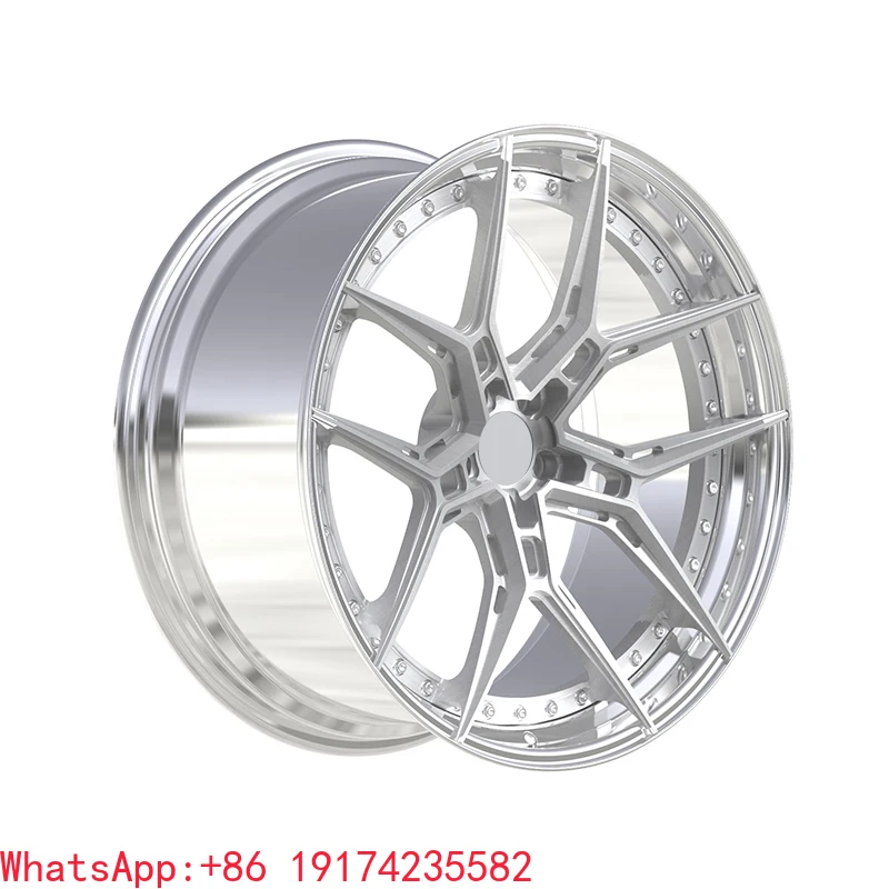 

OEM Forged T6061 Wheel 5 and 6 Lug Bolts 17 19 20 22 24 26 Inch Chrome Deep Disc Sports Car Audi Porsche Compatible