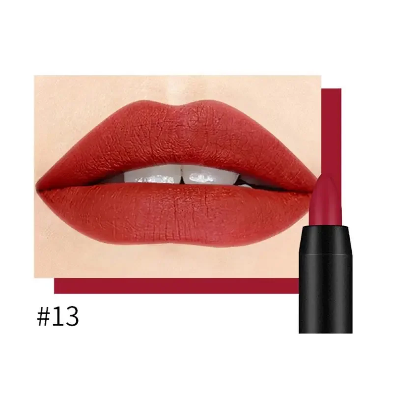 19 Color Rotatable Lipstick Pen Matte Lipstick Waterproof Lip Gloss Long-lasting Makeup Lip Glaze