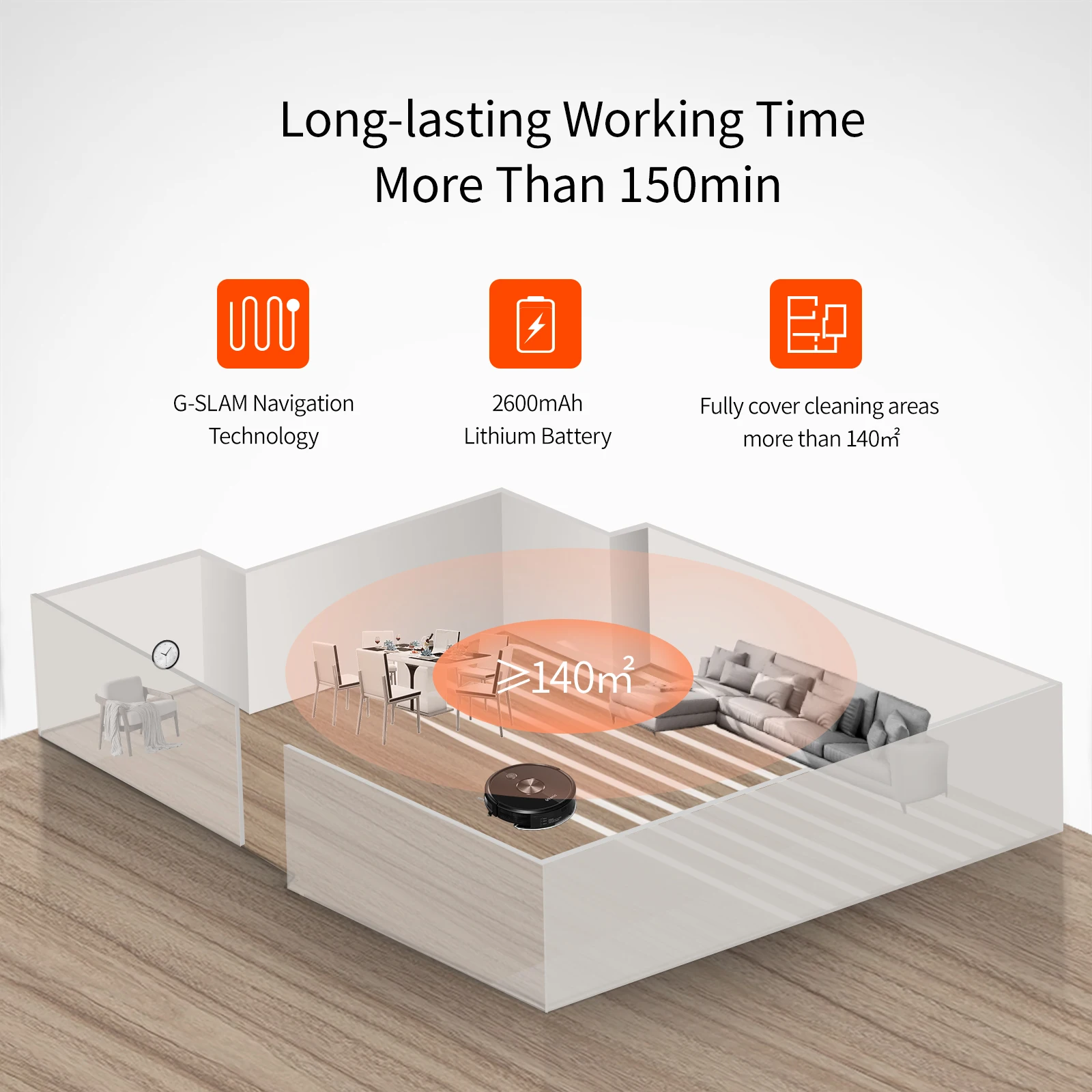 New Ultenic D5S Robot Vacuum Cleaner 2-in-1 sweep mop smart self floor vacuum aspirateur robot for carpet