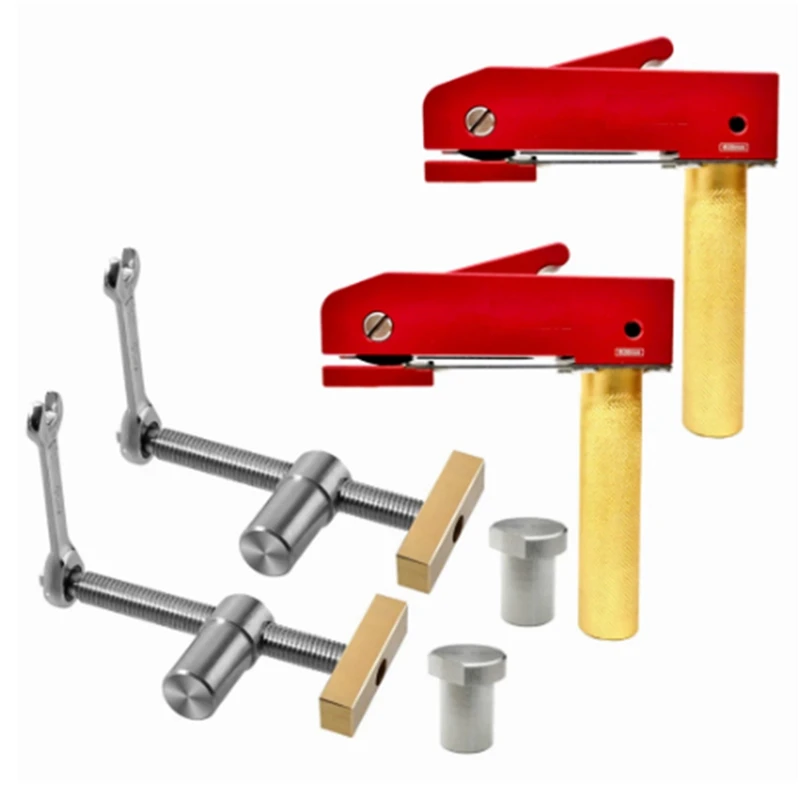 Carpintaria Desktop Brass Clip, Clipe Fixo Rápido, Fixture Rápido Clamping Tool, Bancos de Trabalho, Segure o Kit Bench, 19mm