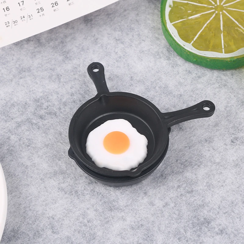 ドールハウス,食器,キッチンシーン,装飾,シミュレーション玩具,アクセサリー用のミニチュアフライパン1:12