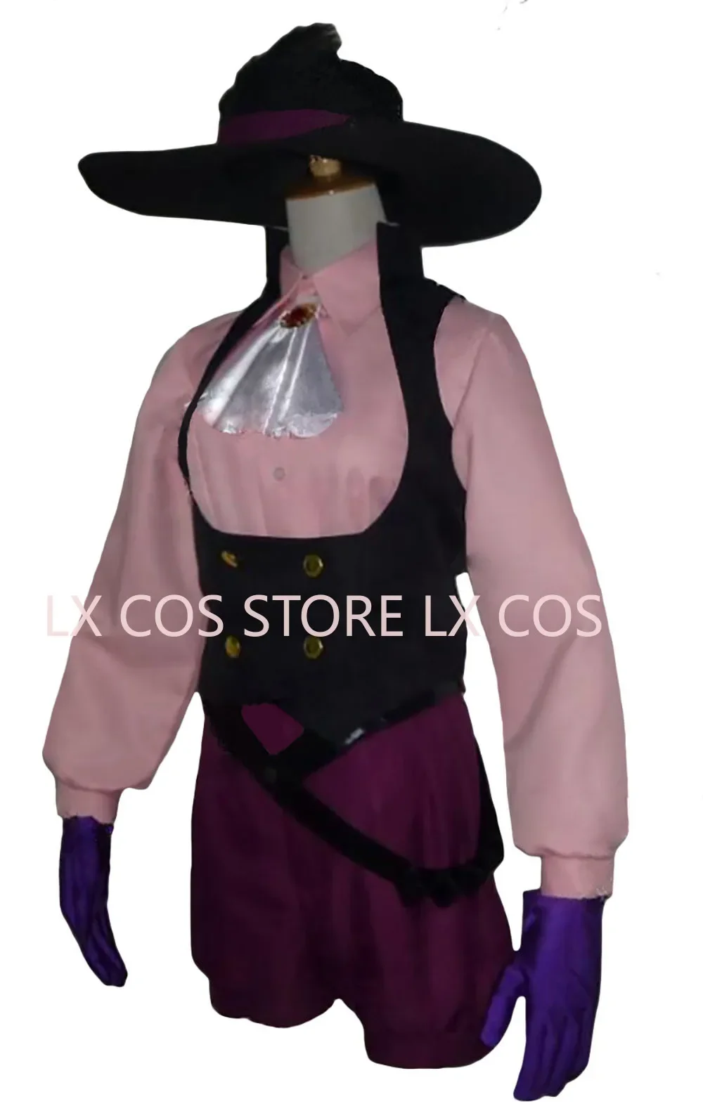 Costume de Cosplay Noir Haru Okumura avec Chapeau pour Homme et Femme, Ensemble Complet de Carnaval d'Halloween, Livraison Gratuite Dissolve