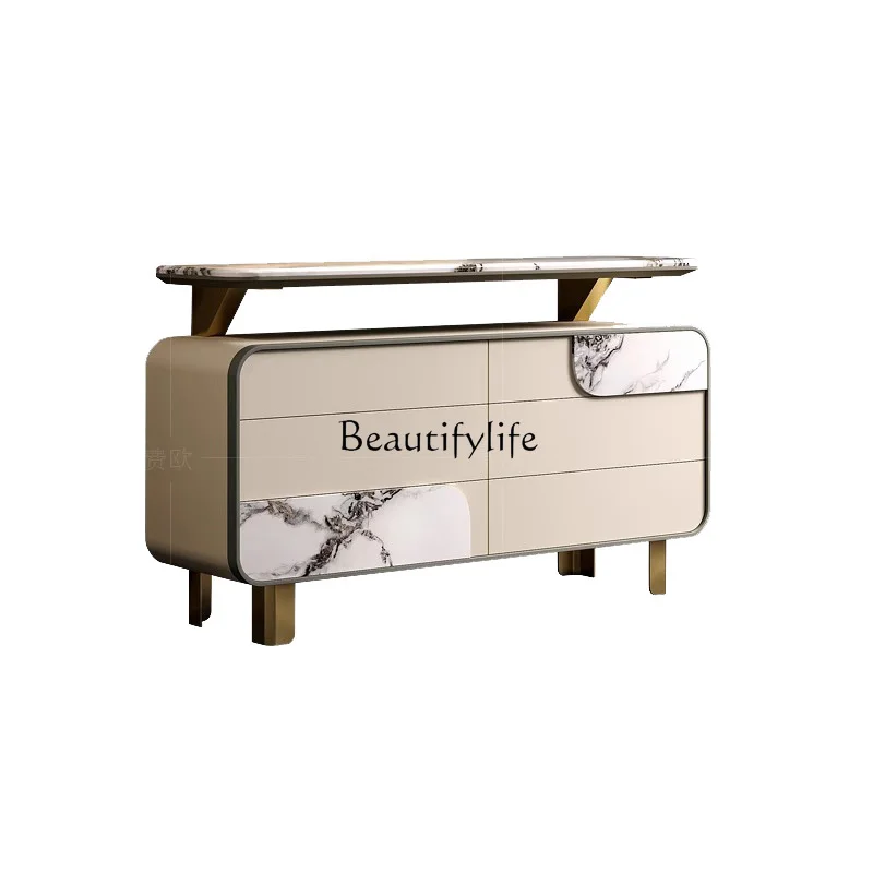

American light luxury dining side cabinet Italian living room bedroom storage advanced entrance cabinet