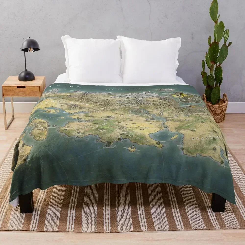 

Tamriel Map Throw Blanket Lightweight Cozy Blanket for Bed Sofa
