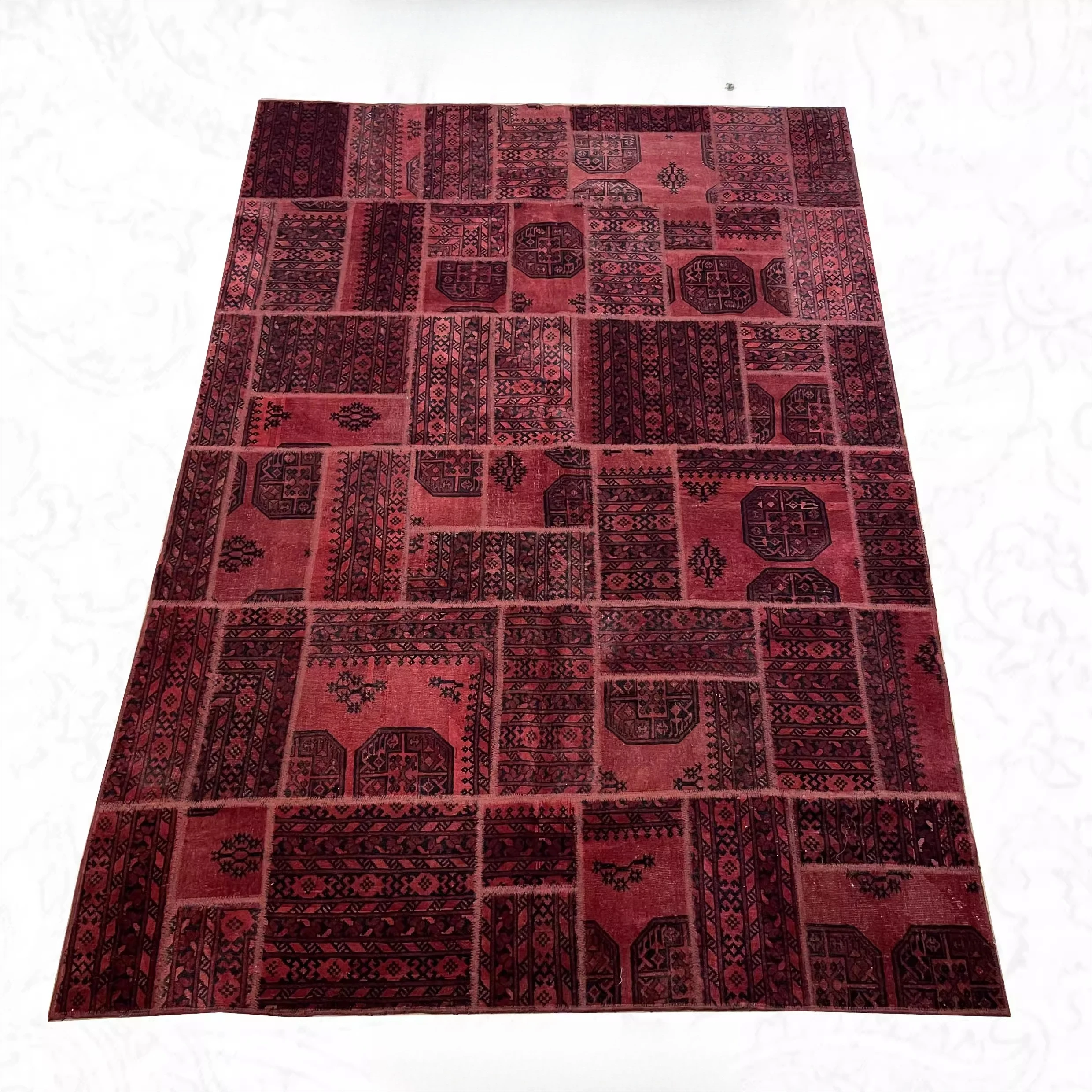 

Patch splicing carpet, imported wool pure, hand-made old, retro Persian exotic postmodern, medieval style