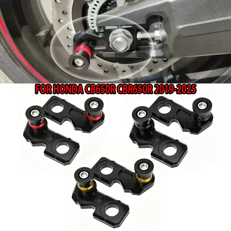 

For Honda CB650R CBR650R 2019-2025 CBR650F CB650F 2014-2023 Chain Adjustment Rear Wheel Fork Axle Frame Swingarm Spools Sliders
