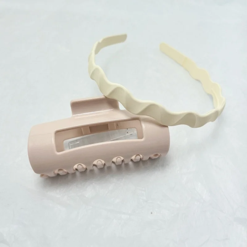 Weiche Silikon-Haarklammern und Stirnbänder im Set, Einfarbige Haarspangen und Haarband-Sets für Frauen, Klassische Haaraccessoires-Sets – Detail 4