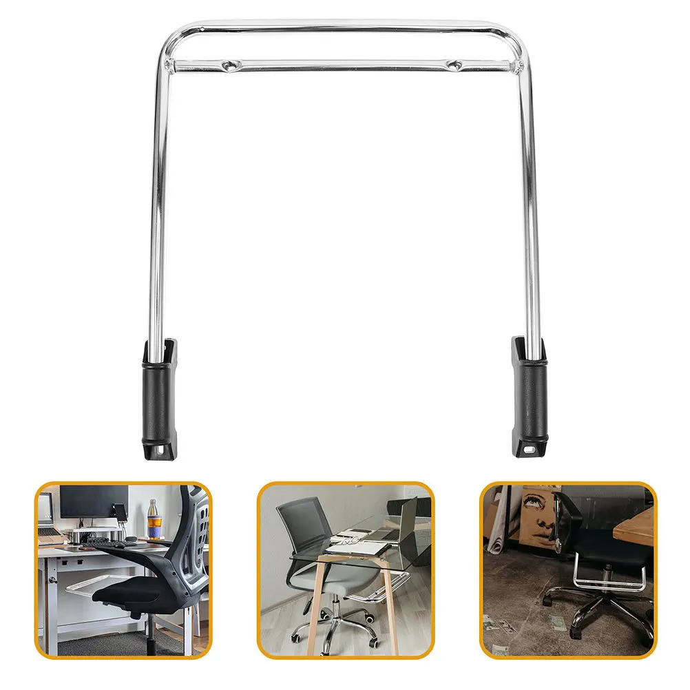 

2pcs Retractable Footrest Stainless Steel Office Chair Base Replacement Adjustable Foot Pad For Desk Gaming Chair Office Supply