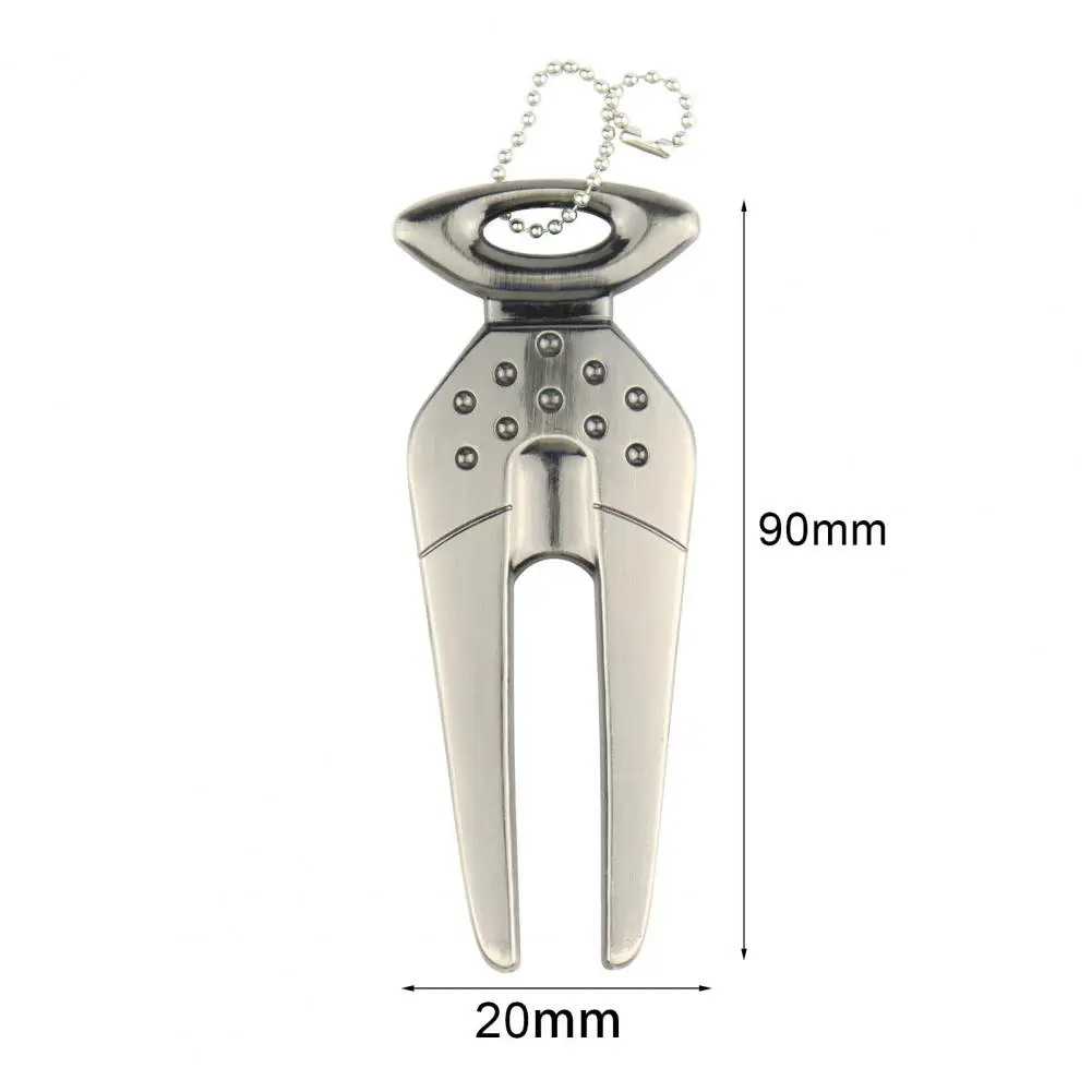 Useful Mark Position Divot Repair Tool Solid Golf Divot Tool Golf Green Fork Pitch Cleaner Pitchfork for Outdoor