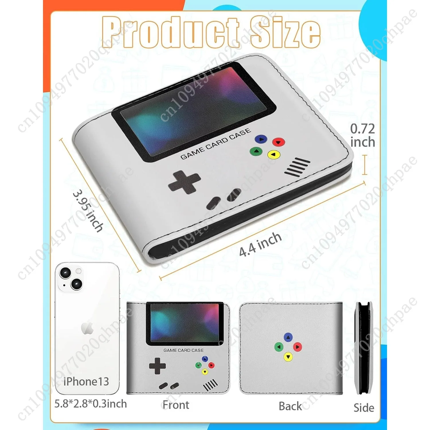 Bistup Boys Wallet Cute Leather Bifold Wallet Video Game for Teen Boys Cool Credit Card Cash Id Holder Rfid Blocking Fun Gamer B