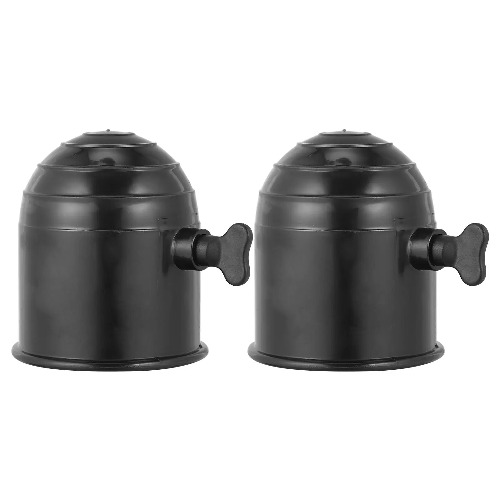 

2 Pcs Hooks Protective Cap Caravan Cover Recreational Vehicle Trailer Hitch Black Truck Coupling Lock